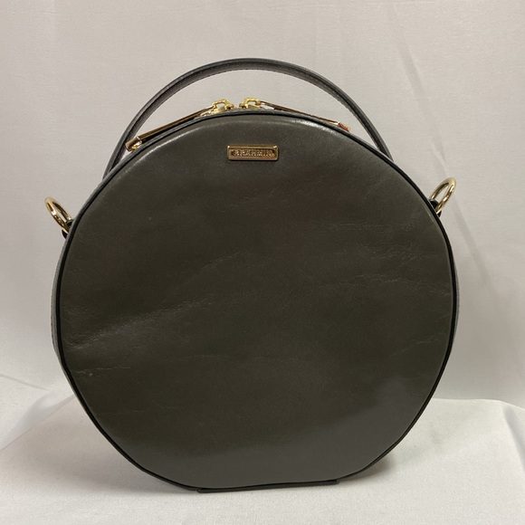 Brahmin Bags Brahmin Lane Smooth Leather Circle Crossbody Bag Gray No Strap Poshmark